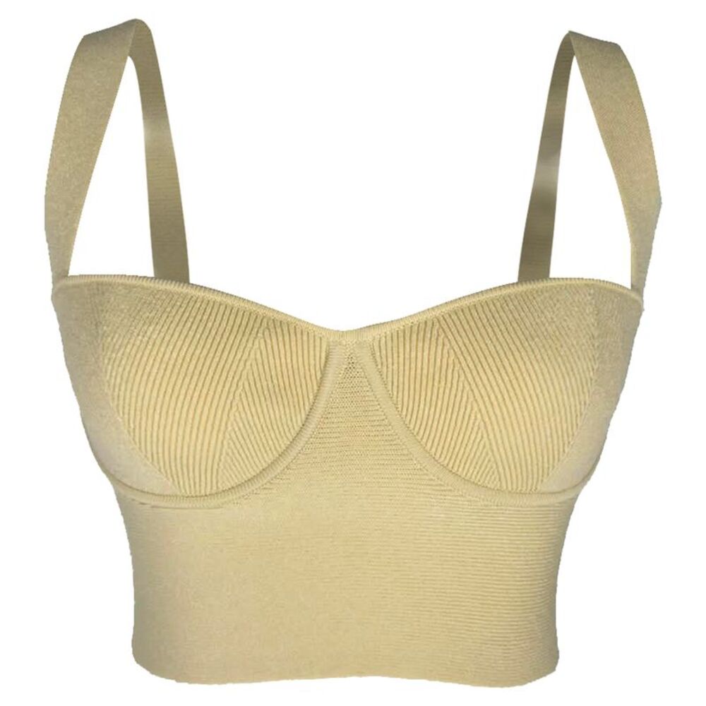Galvan London Nyx Crop Top in Cream Viscose